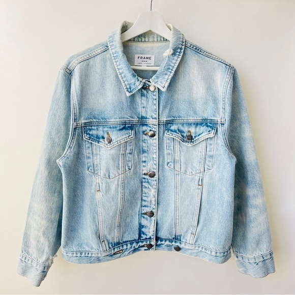 Frame Overlap Denim jacket in Cyclone, size L, E24 - Picture 3 of 10
